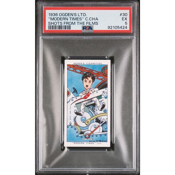 1936 Ogden's LTD Charlie Chaplin PSA 5 Modern Times Shots from the Films Charles - Picture 1 of 4